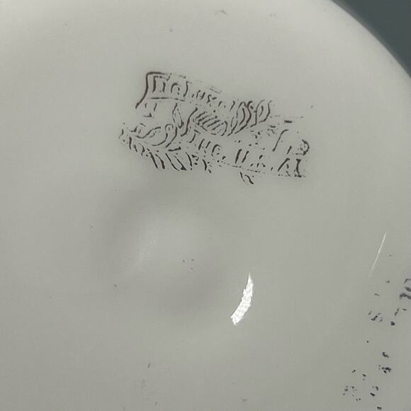 Vintage 40s DeLuxe Inc USA Signed Hand Painted Floral Vase Milk Glass - Picture 10 of 12